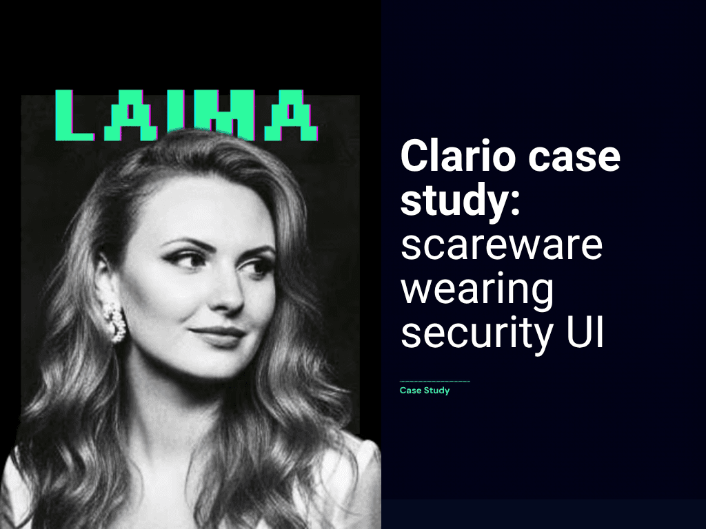 Clario case study: Scareware drošības programmatūra ādā